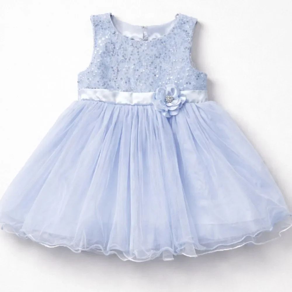 American Princess Pale Blue sequins top formal dress size 18 months